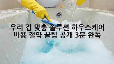 우리 집 맞춤 솔루션🏡 하우스케어 비용 절약 꿀팁 공개! (3분 완독)